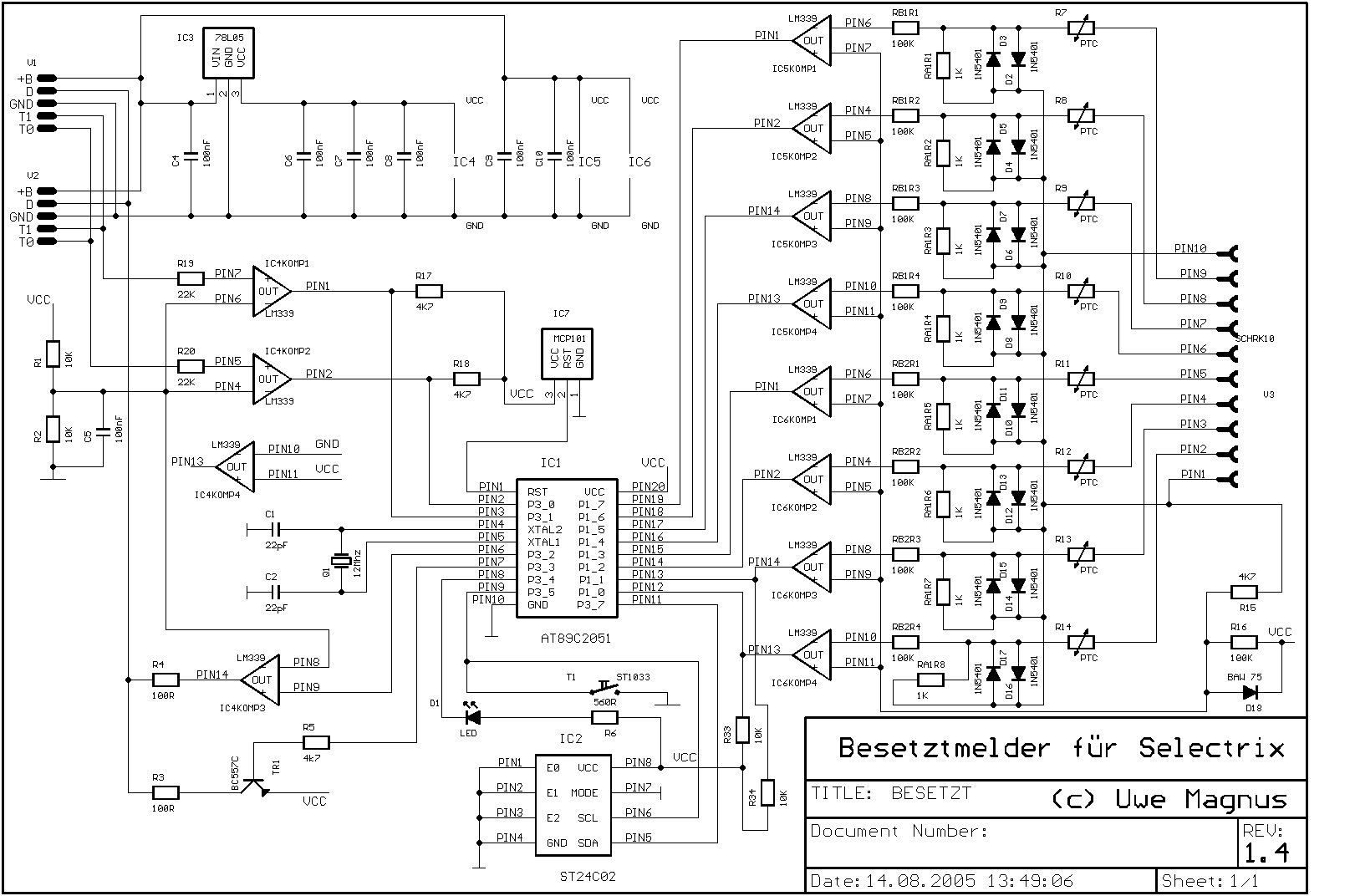 Schaltplan Besetztmelder