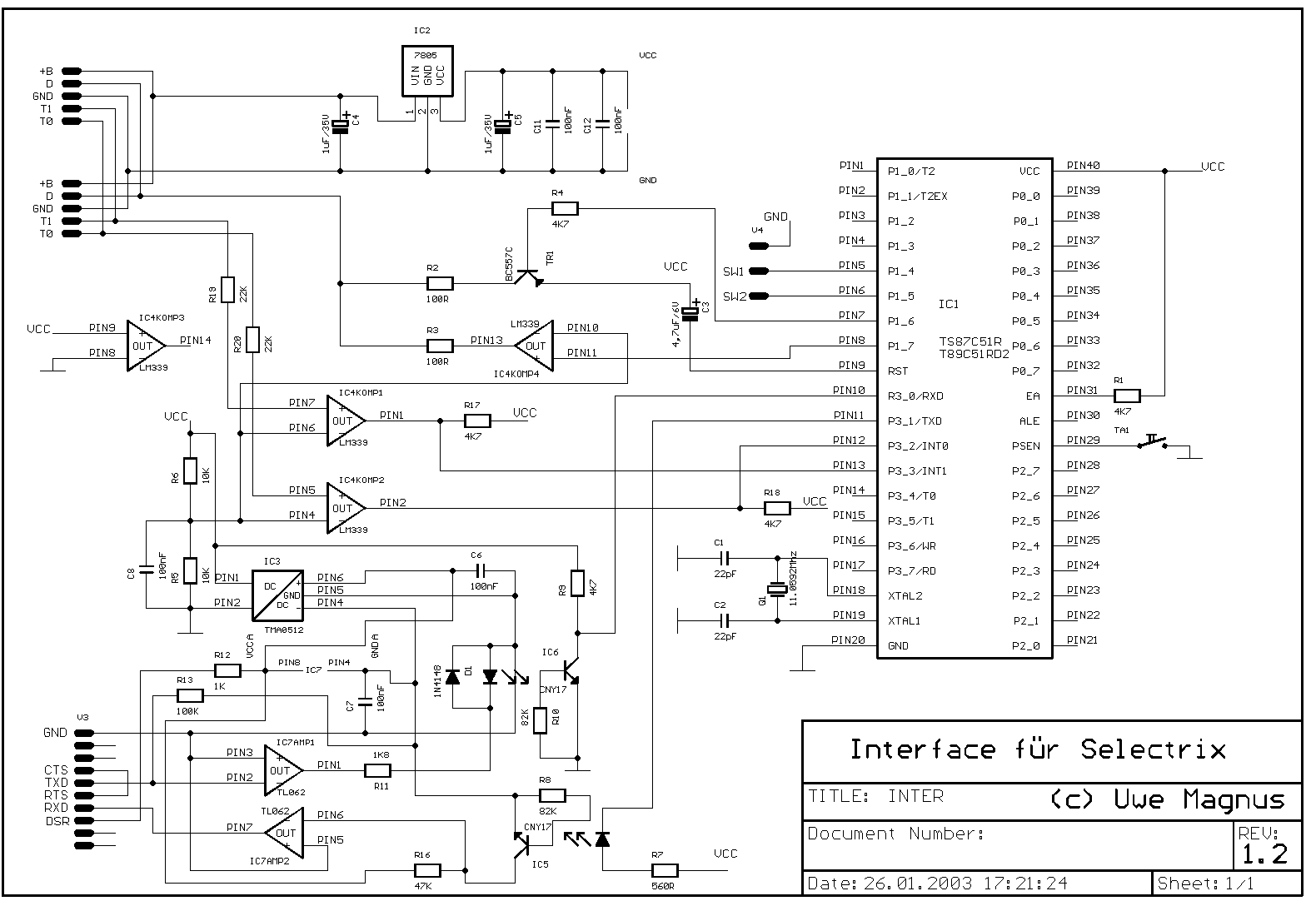 Schaltplan Interface